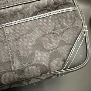 COACH Black Jacquard Canvas Fanny Pack Waist Belt Bag NO BELT thumbnail 7