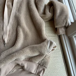 NWOT Chuncky Fleece 1/4 Zip Hoodie size S cream/light tan thumbnail 9