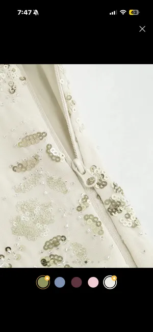 Cider Cream Satin Skirt Corset Top Set thumbnail 6