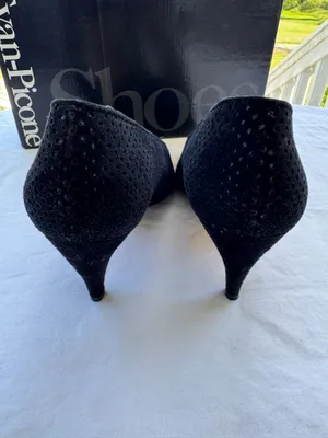 Evan-Picone Black Suede Pumps thumbnail 3