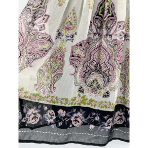 Vintage Babydoll Black Fit and Flare Y2K‎ Green Pink Floral Knee Length Dress thumbnail 4