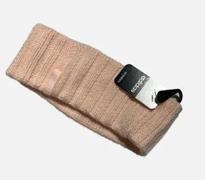 Adidas Headband Womens OSFA Pink Tint Linear Ribbed Knit Ear Warmer Athletic thumbnail 1