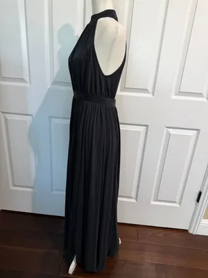 Free People FP Beach Knit Maxi Dress Cutout Backless Black Size XS thumbnail 6