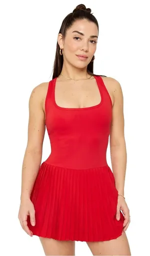 Fabletics Hot Shot Pleated Tennis Mini Dress Racerback Active Athleisure Shorts thumbnail 1