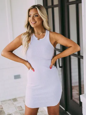 These Three Boutique Mineral Washed Mini Dress- Lavender thumbnail 2