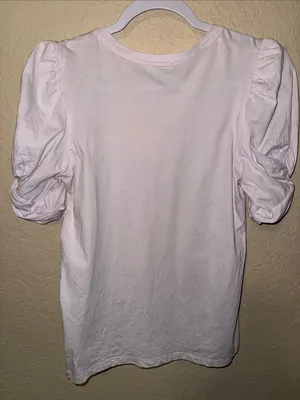 A.L.C. Puff Sleeve Crewneck Tee in Pale Pink thumbnail 3
