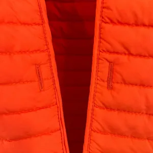Abercrombie & Fitch Womens Open Front Puffer Jacket XS Orange Quilted Packable‎ thumbnail 5