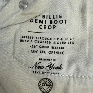 J.Crew Billie‎ Demi Boot Crop Jeans Womens 27 Medium Wash Raw Hem Minimalist thumbnail 7