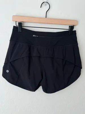 Lululemon speed up shorts black 4 long thumbnail 5
