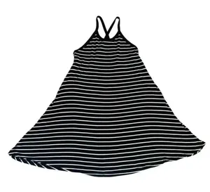 Anthropologie Saturday Sunday Navy White Stripes Crew Neck Dress SZ S thumbnail 1