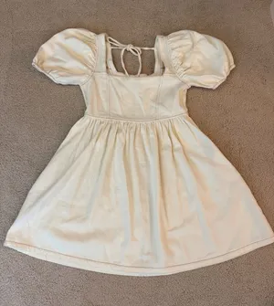 Altar'd State Cream Puff-Sleeve Mini Dress thumbnail 1