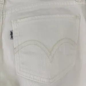 Levis 524 Too Superlow Skinny Jeans White‎ Denim Low Rise Womens 16x31 thumbnail 9