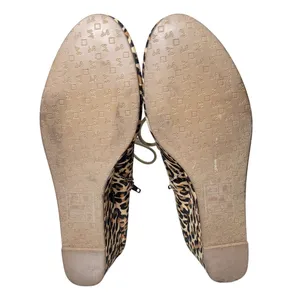DV Dolce Vita Leopard Print Wedge Ankle Boots Lace Up Side Zip Women's Size 6‎ thumbnail 14