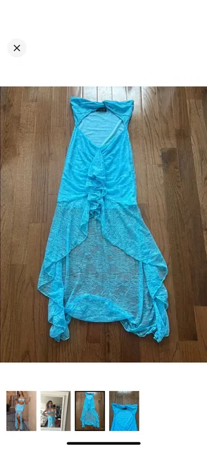 White Fox Boutique mermaid Inner Goddess Lace Maxi Dress medium thumbnail 3