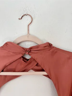 House of CB Toira Rose Satin Draped Corset Mini Dress Large Party Wedding thumbnail 6