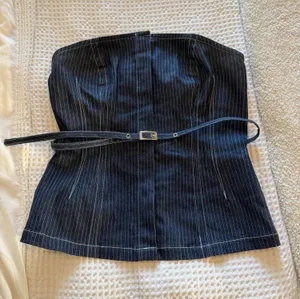 Bobbles & Lace Strapless Top Blue Size L thumbnail 1