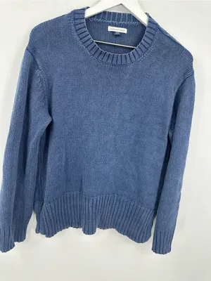 American Eagle Blue Knit Sweater Size Small Boho thumbnail 9