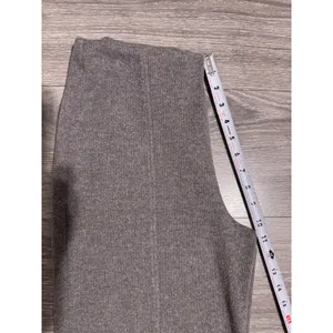 Zara Minimalist Hight Waist Pants‎ Size S Grey Wide Leg Knit Pants Seam Detail thumbnail 7