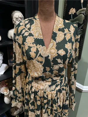 Dress Forum Floral Baroque V‑Neck Maxi Dress – Size Large (NWT) thumbnail 3