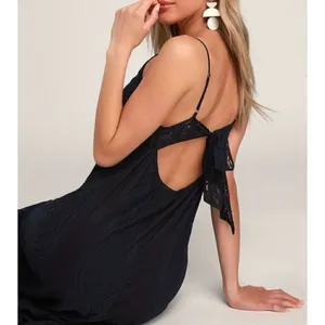 NWT Lulus Zahria Navy Blue Lace Button Front Midi Dress - Size Large thumbnail 9