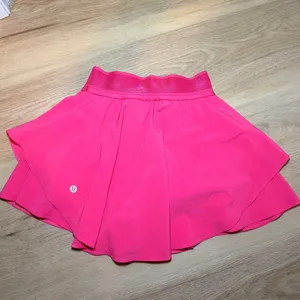 Lululemon Court Rival Skirt Size 0 High Rise Lip Gloss (Hot Pink) thumbnail 3