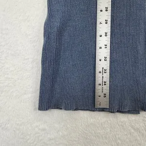 House of Harlow 1960 Ribbed Knit Maxi Skirt Blue Cotton Blend Womens Medium‎ thumbnail 3
