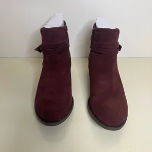 NIB Isaac Mizrahi, maroon booties size 8 thumbnail 6