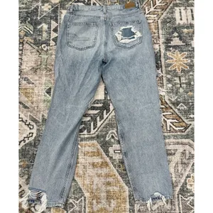 American Eagle Ripped Distressed Mom Jeans thumbnail 3