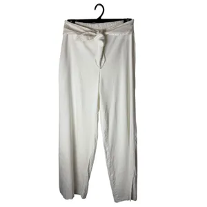 INC International Concepts Wide Leg Pants Women Medium White Linen Blend Preppy thumbnail 2