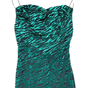 Runaway Lionell Emerald Green Zebra Stripe Backless Maxi Dress Sz 8 / L NEW Tags thumbnail 14