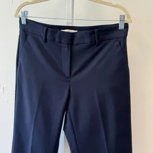 Loft Curvy The Riviera‎ Slim Ankle Dress Pants Slim Leg Stretch Trousers 6 Navy thumbnail 3