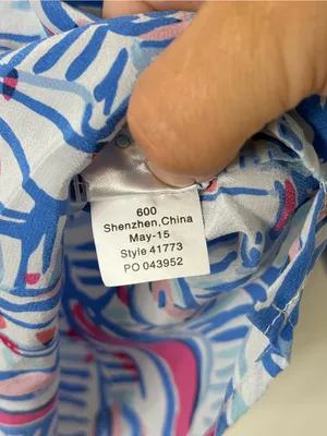 {M} Lilly Pulitzer Silk Elsa Top Red Right Return Sailboat RRR Blouse thumbnail 5