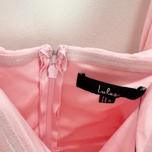 Lulus Magical Magnetism Light Pink Off The Shoulder Maxi Dress Formal Small NWT thumbnail 9