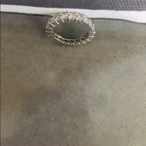 Sterling silver simulated diamond band🔹🔹🔹ring thumbnail 4