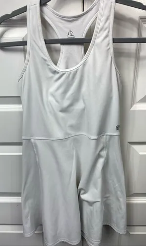 Rhoback Everyday Active Dress Womens XS White Racerback Built-in Bra Athletic thumbnail 1
