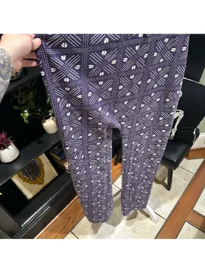 Ade + Ayo Purple Geometric Print Button-Front Jumpsuit – Tagged XXL, Fits Like M thumbnail 4