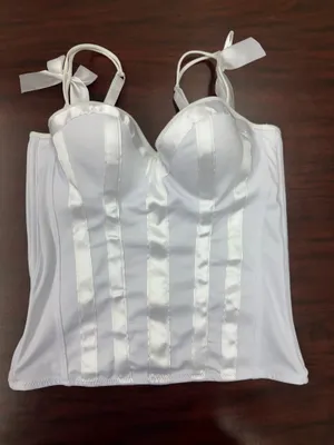NWT Hot Topic Morbid Threads White Corset Size Medium thumbnail 1