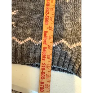 Vintage Best American Clothing Co. Gray Pink Wool Blend‎ Snowflake Sweater M Ski thumbnail 10