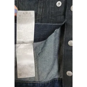 Levis Red Tab Trucker Denim Jacket Womens Medium Dark Wash Snap Closure 2 Pocket thumbnail 5