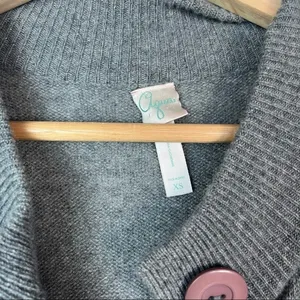 Aqua Y2K Gray Knit‎ Babydoll Button Down Cardigan Sweater XS thumbnail 5