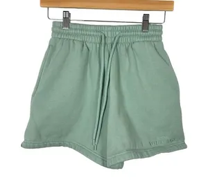 White Fox Sweat Shorts Sage Green Embroidered Logo Size XS Lounge thumbnail 1