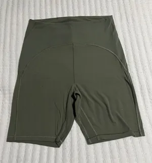 lululemon athletica Olive Green High-Rise Bike Shorts thumbnail 1