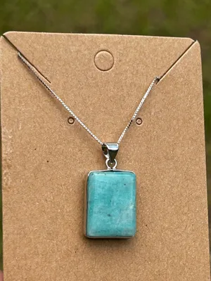 Sterling Silver Amazonite Necklace thumbnail 1