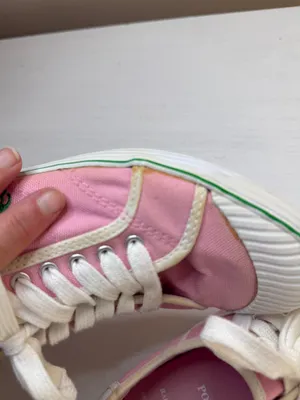 90's Polo Ralph Lauren light pink Canvas sneakers (size 8) vintage preppy Y2K thumbnail 2