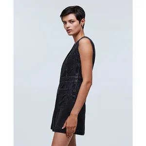 Madewell Denim Cap-Sleeve Mini Dress Tarrybrook Wash 6 NWT thumbnail 2