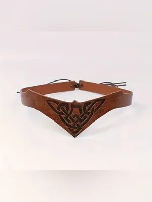 Vintage Style Medieval Celtic Viking Faux Leather Headband Cosplay Accessory thumbnail 8