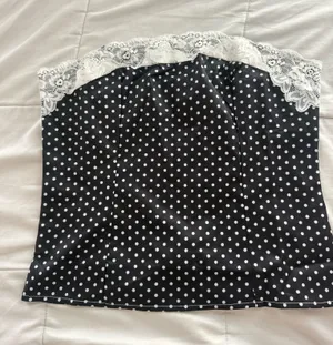 Polka Dot Top Black Size M thumbnail 1