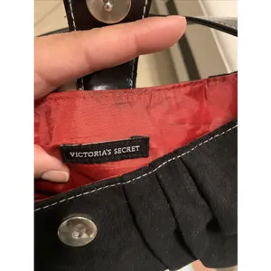 Y2K VICTORIA'S SECRET handbag purse satchel faux suede leather design half moon thumbnail 3