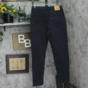Levi's Womens Vintage Y2K 512 Slim Fit Tapered Leg Jeans Black Wash 14M thumbnail 2