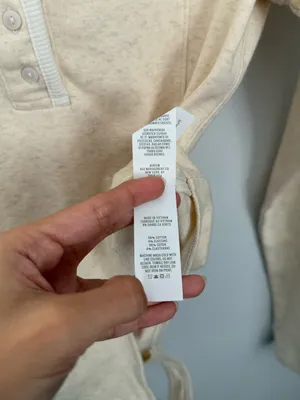 Aerie Medium NEW Henley Bodysuit Long Sleeve Neutral Heather Minimal thumbnail 3